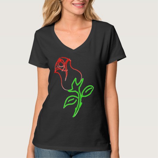 A beautiful red rose is a  for Valentine's Day T-Shirt (Vorderseite)