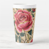 A Beautiful Shocking Pink Rose, Gold, Luxurious Milchtasse (Vorderseite)