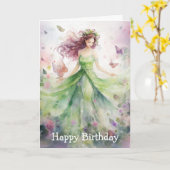 A Beautiful Spring Fairy Birthday Karte (Gelbe Blume)
