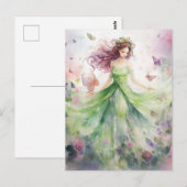 A Beautiful Spring Fairy Postkarte (Vorne/Hinten)