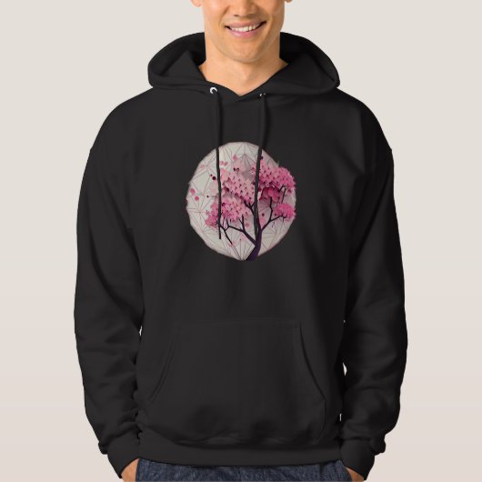 A Beautiful Symbol of Renewal Cherry Blossom Geome Hoodie (Vorderseite)