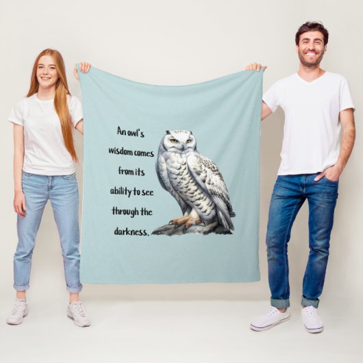 A beautiful white wise Owl Fleecedecke (Beispiel)