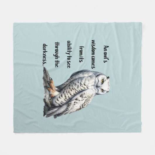 A beautiful white wise Owl Fleecedecke (Vorderseite (Horizontal))