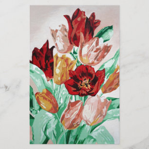 A Beautifully Bold Floral Bouquet of Tulips Briefpapier