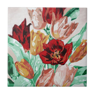 A Beautifully Bold Floral Bouquet of Tulips Fliese