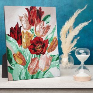 A Beautifully Bold Floral Bouquet of Tulips Fotoplatte