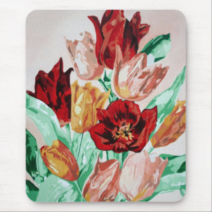 A Beautifully Bold Floral Bouquet of Tulips Mousepad