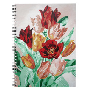 A Beautifully Bold Floral Bouquet of Tulips Notizblock