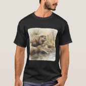 A Beaver Building A Dam Construction T-Shirt (Vorderseite)