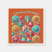 A Beeloved Christmas Retro Napkins Serviette (Vorderseite)