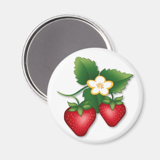 A Berry, Berry Strawberry Magnet (Vorderseite/Rückseite)