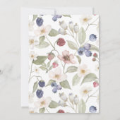 A Berry Sweet Baby Girl is on the Way Wild Berry Einladung (Rückseite)