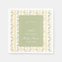 A berry sweet baby is on the way serviette