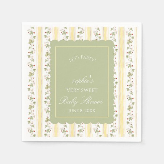 A berry sweet baby is on the way serviette (Vorderseite)