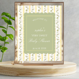 A berry sweet baby is on the way Welcome Sign Poster