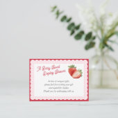 A Berry Sweet Display Shower-Strawberry Themed Begleitkarte (Stehend Vorderseite)