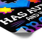 A Big Ece Of My Heart Has Autism My Brother Gift Poster (Ecke)