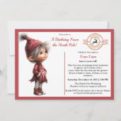 A Birthday From the North Pole | Whimsical Elf  Einladung (Vorderseite)