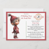 A Birthday From the North Pole | Whimsical Elf  Einladung (Vorderseite)