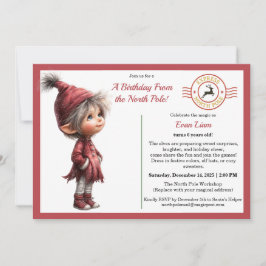 A Birthday From the North Pole | Whimsical Elf  Einladung