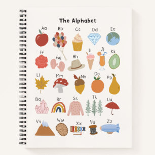 A bis Z Alphabet Kinder Sketch und Übung Notizblock