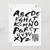 A bis Z Alphabetische Buchstaben Postkarte (Vorne/Hinten)