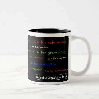 A- bis z-Tasse des Biologen - Schwarzes Zweifarbige Tasse