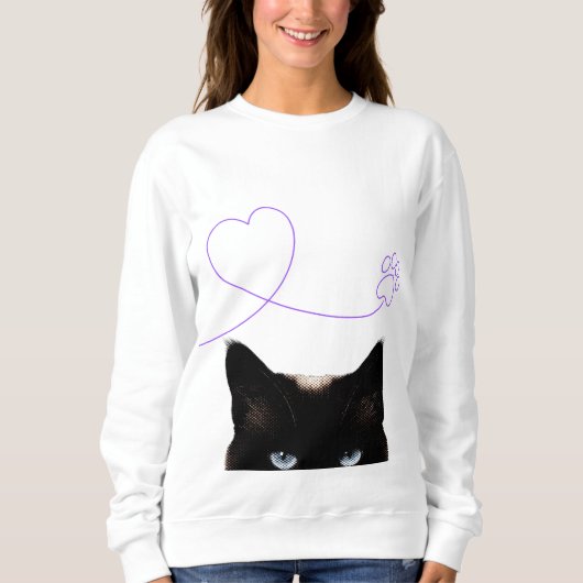 A black cat showed up. sweatshirt (Vorderseite)