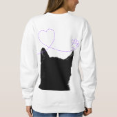 A black cat showed up. sweatshirt (Rückseite)