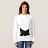 A black cat showed up. sweatshirt (Vorne ganz)