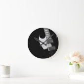 A black Guitar Runde Wanduhr (Zuhause)