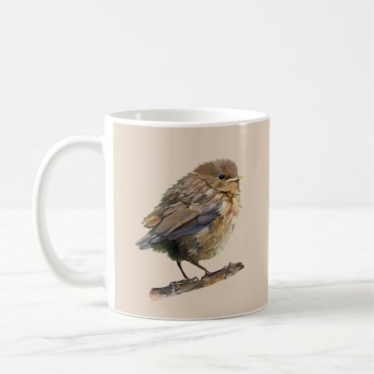 A blackbird fledgling kaffeetasse (Links)