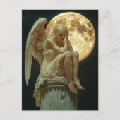 A blond angel and the moon postkarte (Vorderseite)