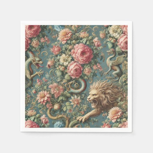 A Blooming Mythos – Mythical Victorian Design Serviette (Vorderseite)