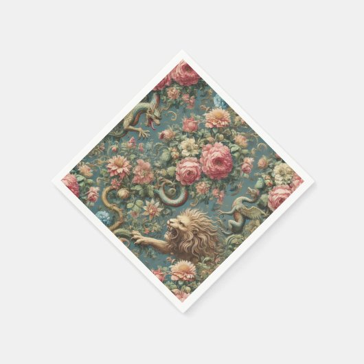 A Blooming Mythos – Mythical Victorian Design Serviette (Ecke)