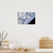 A blue and white part of Earth Poster (Küche)