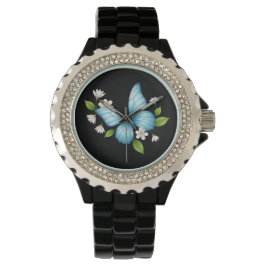 A blue butterfly eWatch Watch Armbanduhr