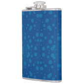 A blue hip flask with a silver cap  flachmann (Links)