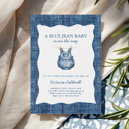 A Blue Jean Baby Denim Baby Shower Einladung