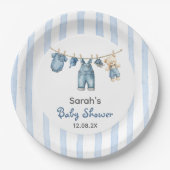 A Blue Jean Baby Dusche Pappteller (Vorderseite)
