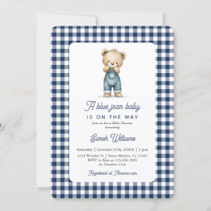 A Blue Jean Boy Baby Dusche Einladung