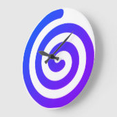 A Blue Spiral Kitchen or Living Room Wall Clock Große Wanduhr (Winkel)