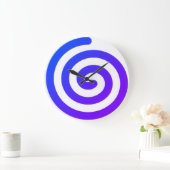A Blue Spiral Kitchen or Living Room Wall Clock Große Wanduhr (Zuhause)