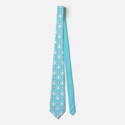 A blue water drop pattern neck tie krawatte (Vorderseite)