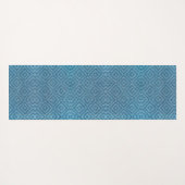 A blue yoga mat with a subtle geometric pattern  yogamatte (Rückseite (Horizontal))