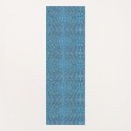 A blue yoga mat with a subtle geometric pattern  yogamatte