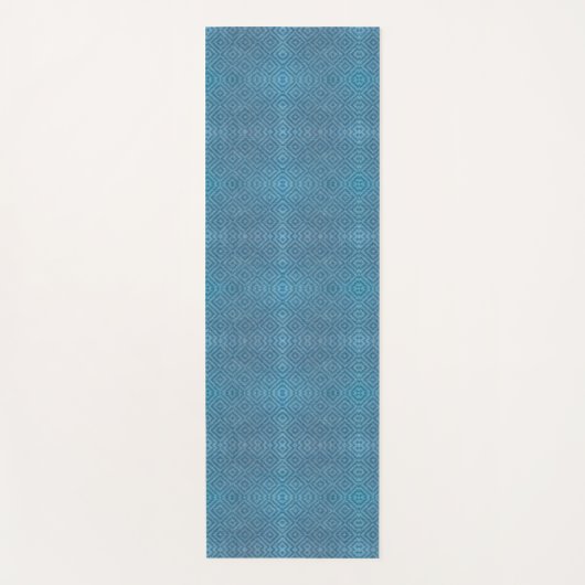 A blue yoga mat with a subtle geometric pattern  yogamatte (Vorderseite)