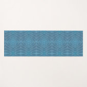 A blue yoga mat with a subtle geometric pattern  yogamatte (Vorderseite (Horizontal))