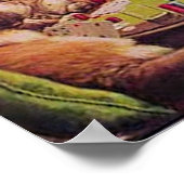 A Bold Bluff, Dogs Playing Poker, Poster (Ecke)