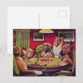 A Bold Bluff, Dogs Playing Poker, Postkarte (Vorne/Hinten)
